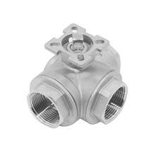 Heavy Duty 3 way ball valve high platform carbon steel/stainless steel Pressure 1000 psi 3 way butt weld cf8 ball valve with T